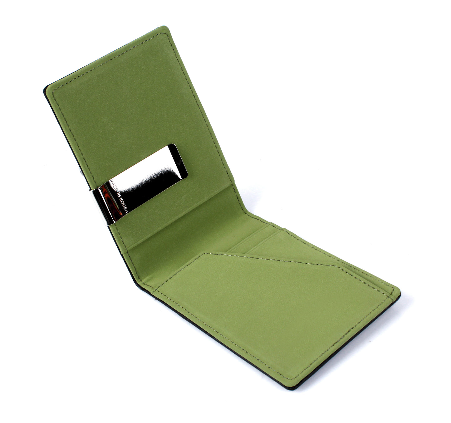 Bifold Wallet with Money Clip green