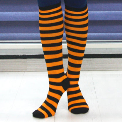 Women's Knee High Socks orange stripe