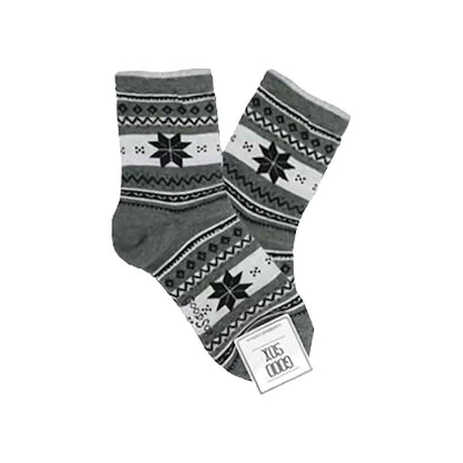 snow flower design socks