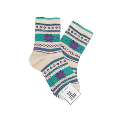 snow flower design socks