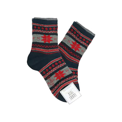 snow flower design socks