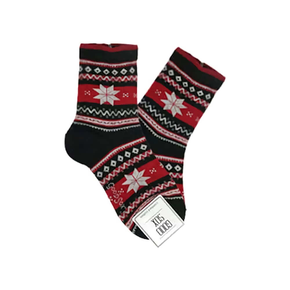 snow flower design socks