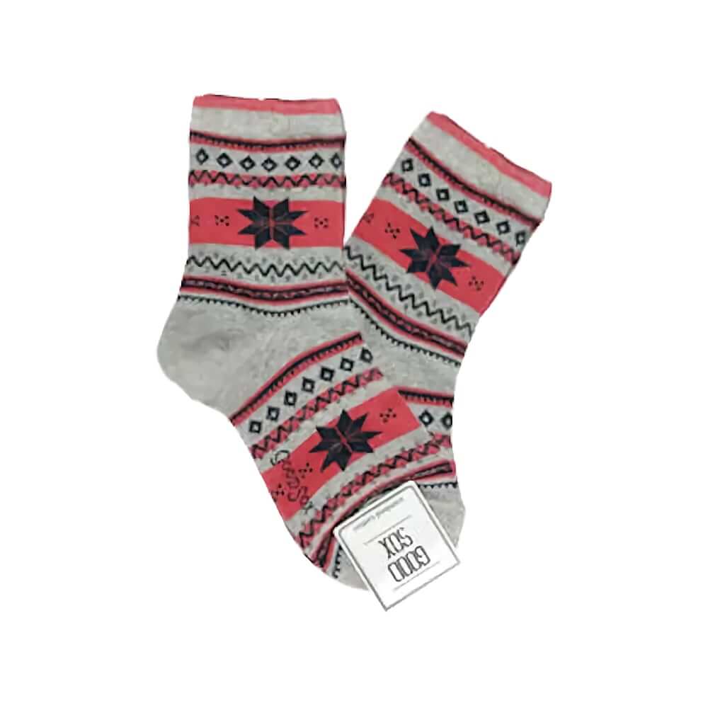 snow flower design socks