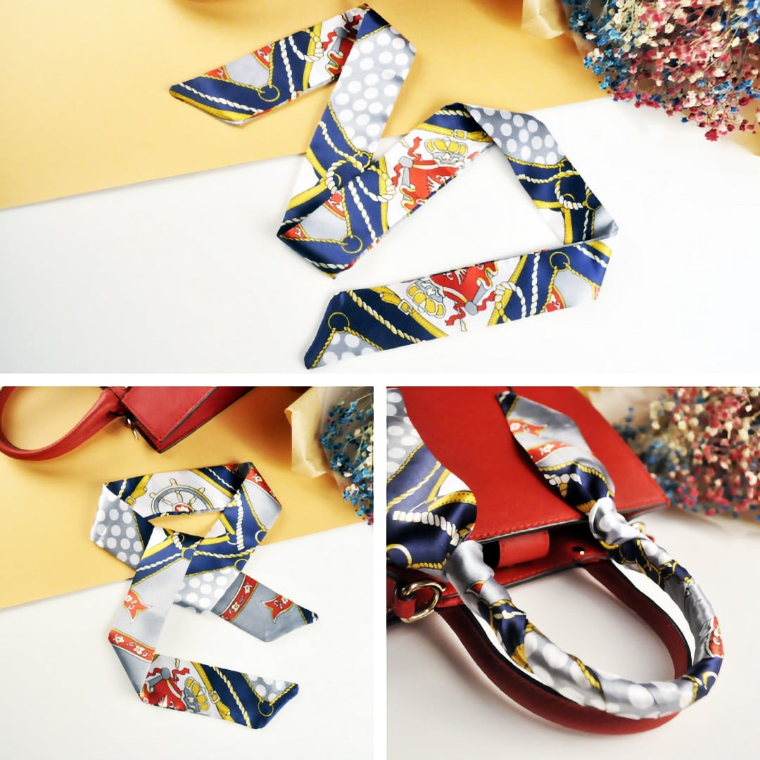 Premium Silk-Feel Twilly Ribbon Scarf – Multi-Use Hair, Neck & Bag Accessory