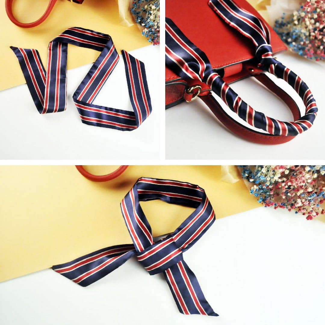 Premium Silk-Feel Twilly Ribbon Scarf – Multi-Use Hair, Neck & Bag Accessory