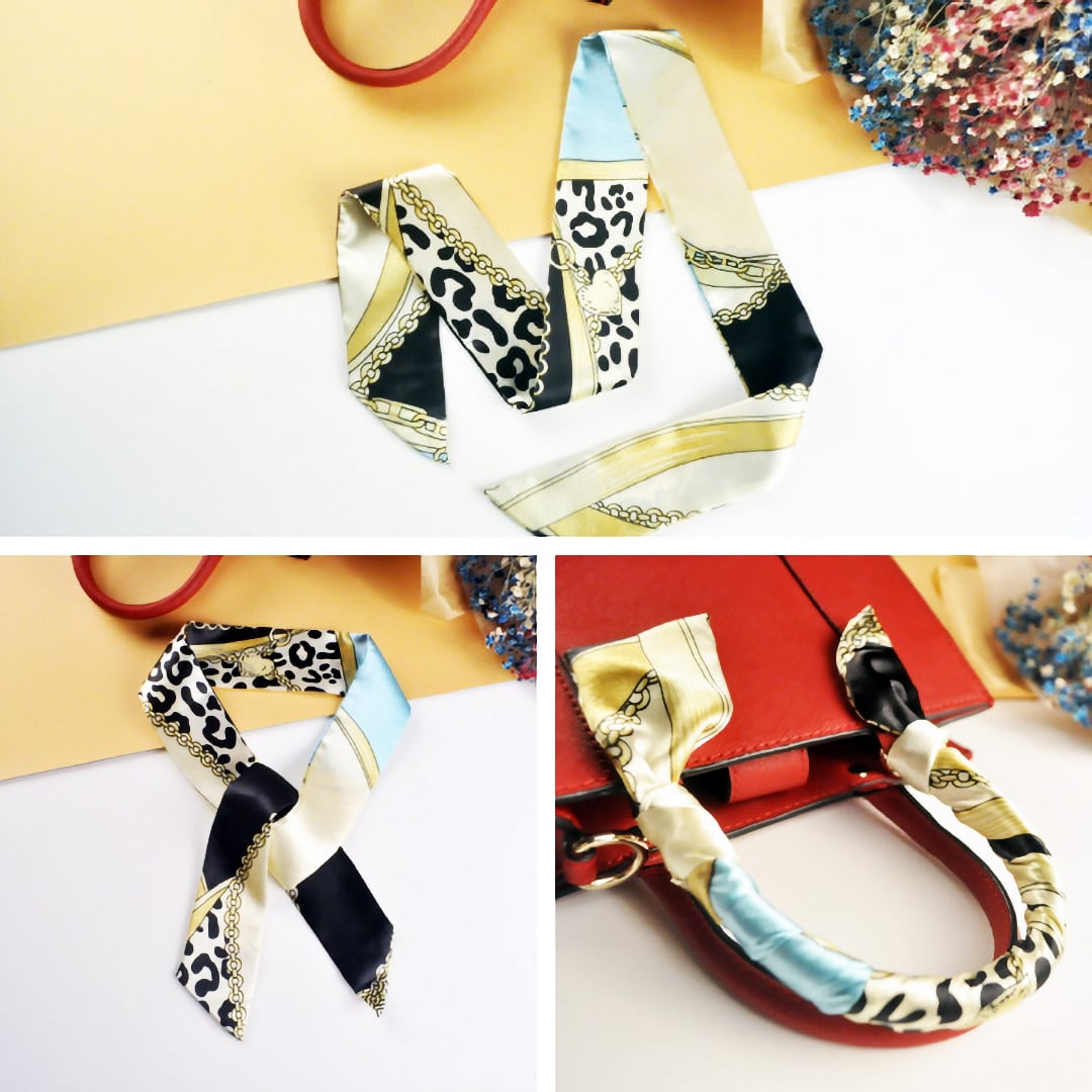 Premium Silk-Feel Twilly Ribbon Scarf – Multi-Use Hair, Neck & Bag Accessory