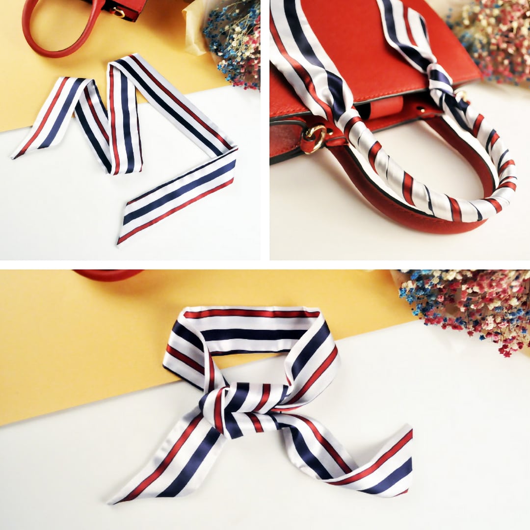 Premium Silk-Feel Twilly Ribbon Scarf – Multi-Use Hair, Neck & Bag Accessory