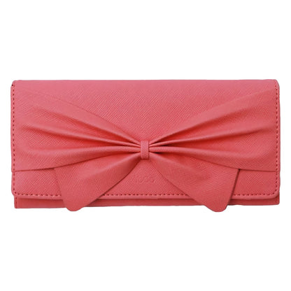 women long wallet with ribbon pink