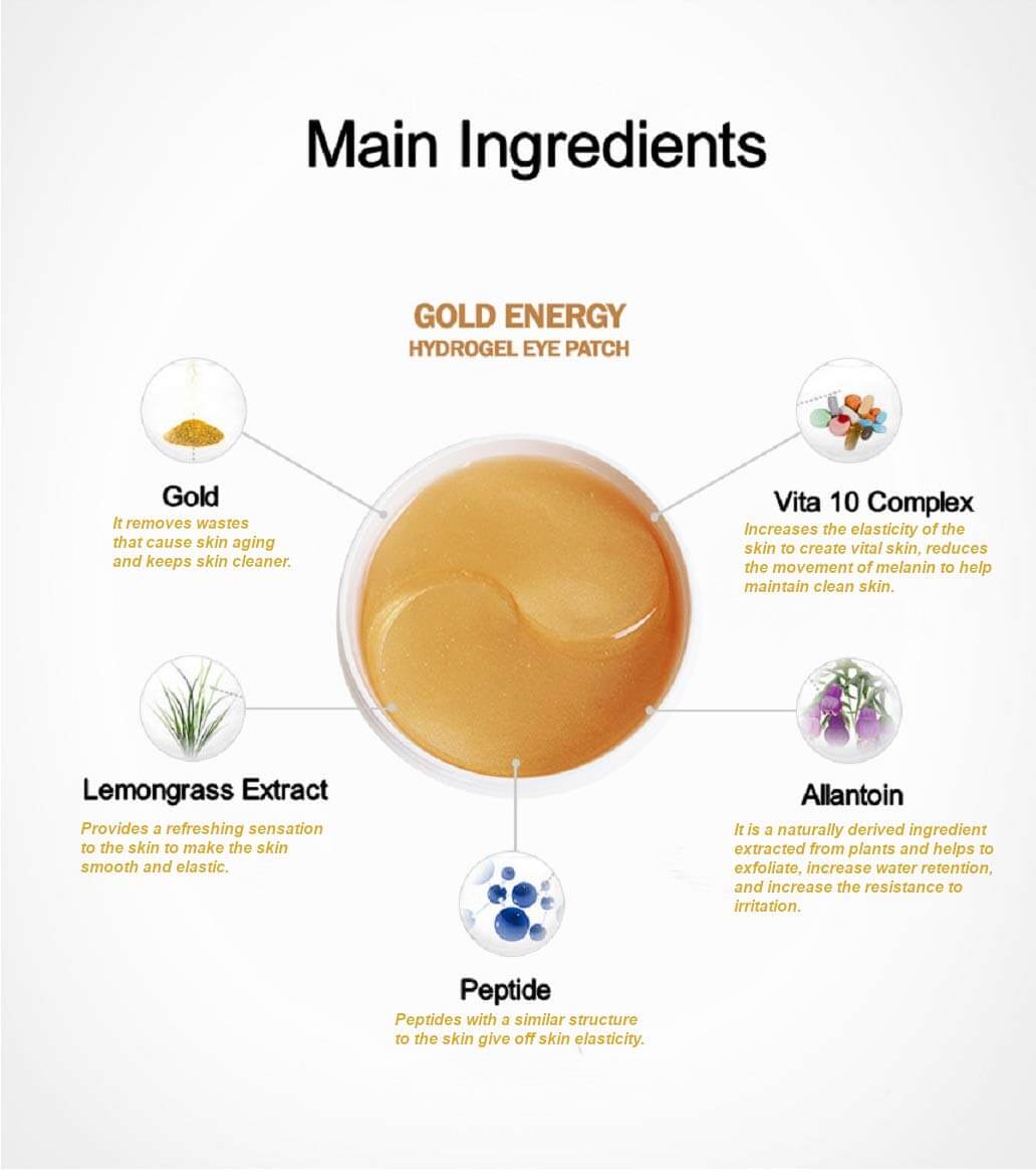 Purederm Gold Energy Hydrogel Eye Patch 